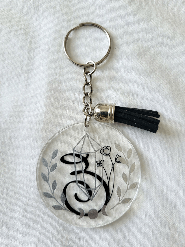 Porte-clé - Initiale & Cristal