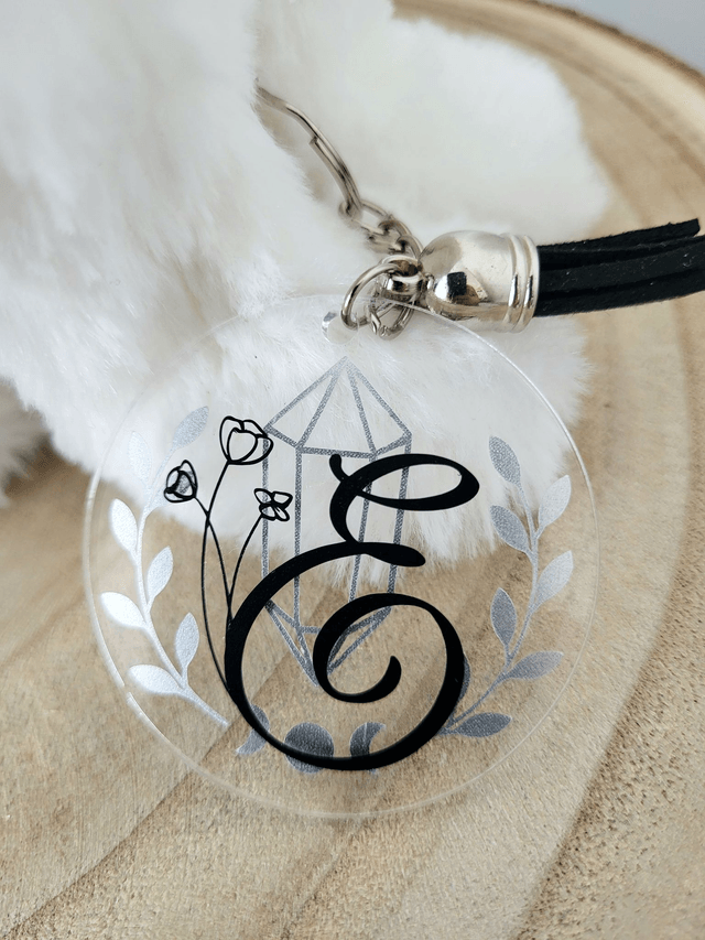 Porte-clé - Initiale & Cristal