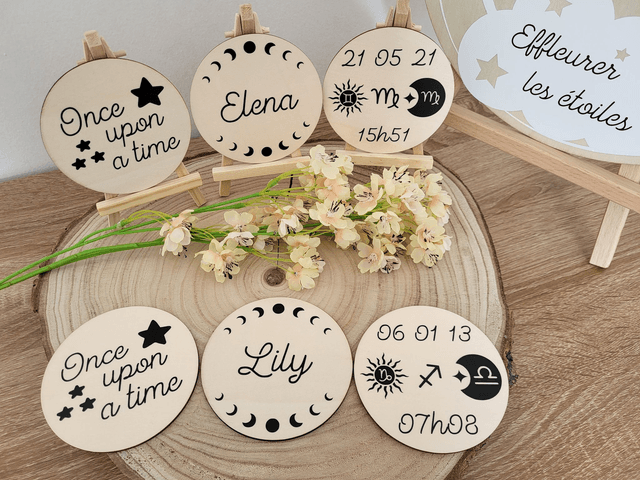 Astro - Cartes en bois tryptique