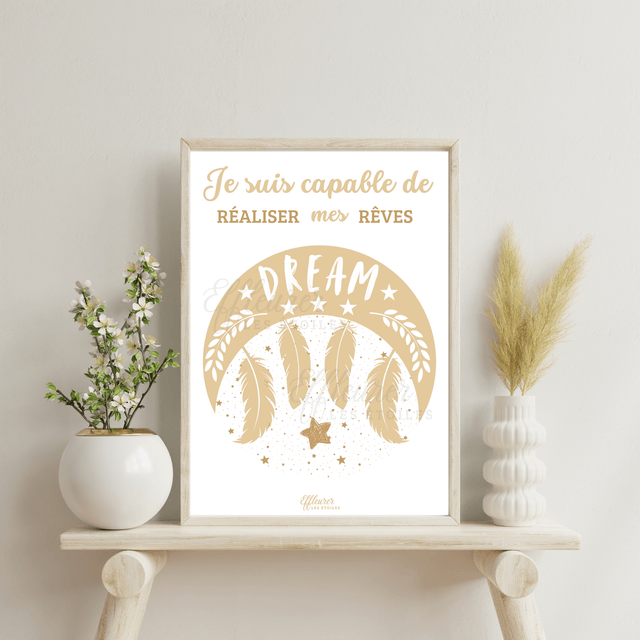 Affiche Mantra - Réaliser mes Rêves