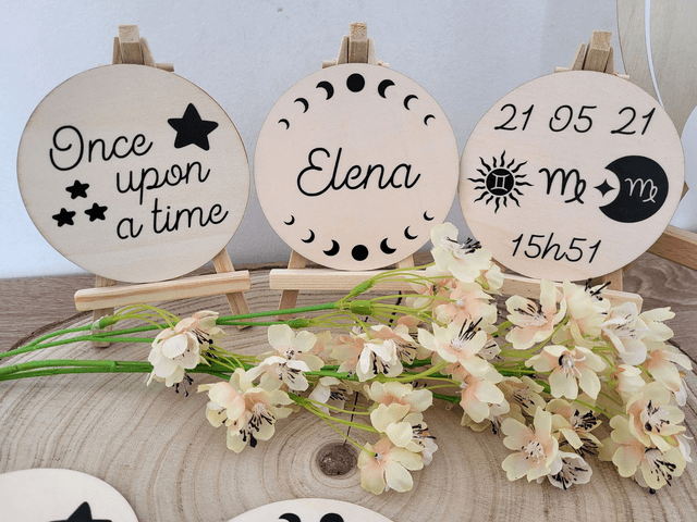 Astro - Cartes en bois tryptique