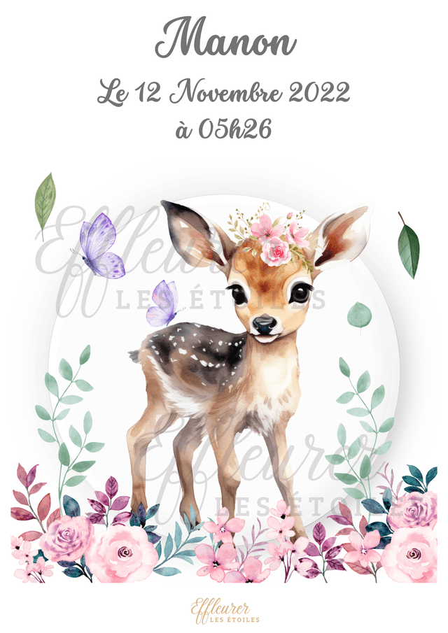 Affiche Bébé - Faon