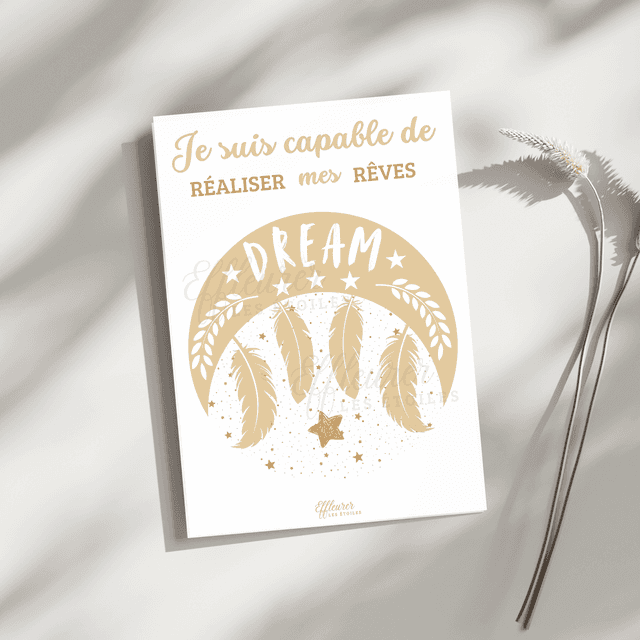 Affiche Mantra - Réaliser mes Rêves